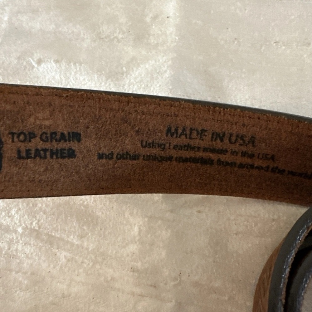 Tony Lama TOOLED LEATHER Belt Strap 32 Embosssed Western USA Made Brown - Picture 5 of 6